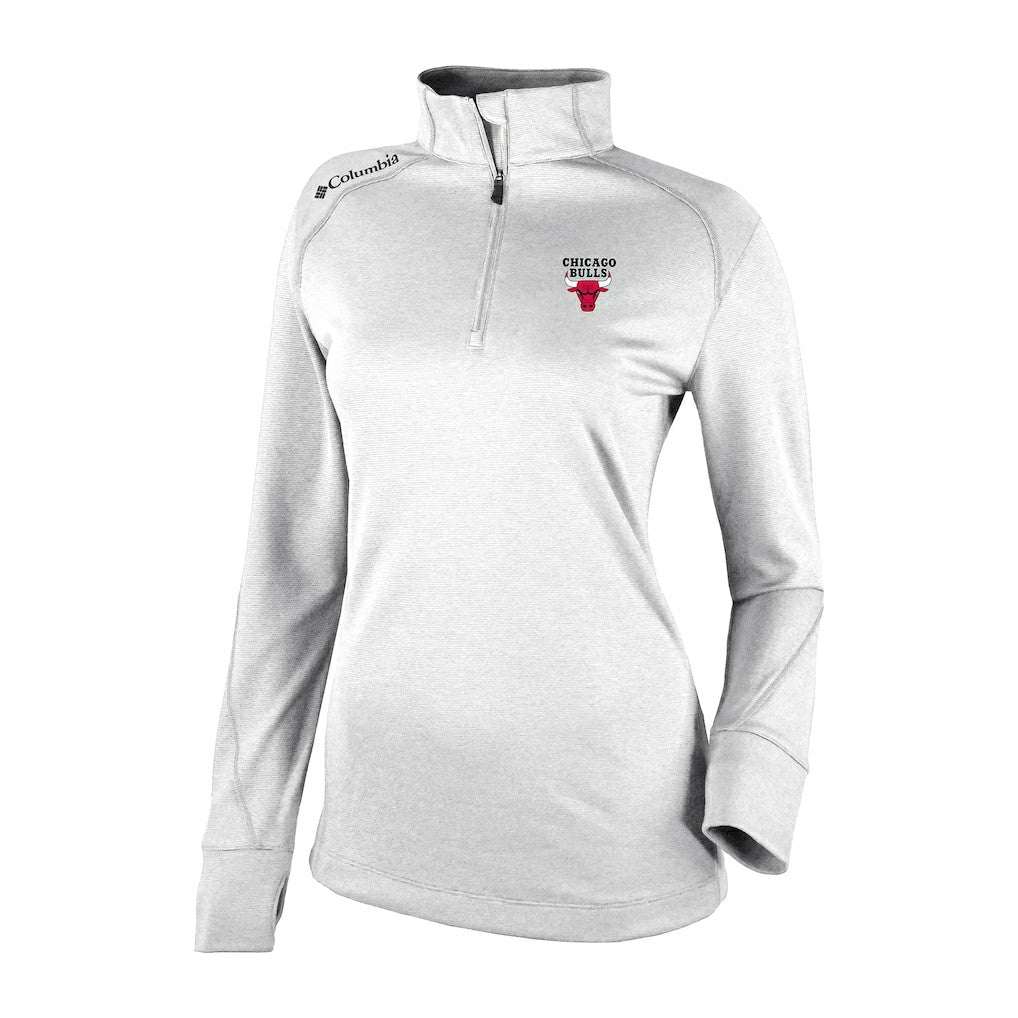 Chicago Bulls Women's Omni-Wick Shotgun 2.0 Quarter-Zip Pullover Top White - NBA