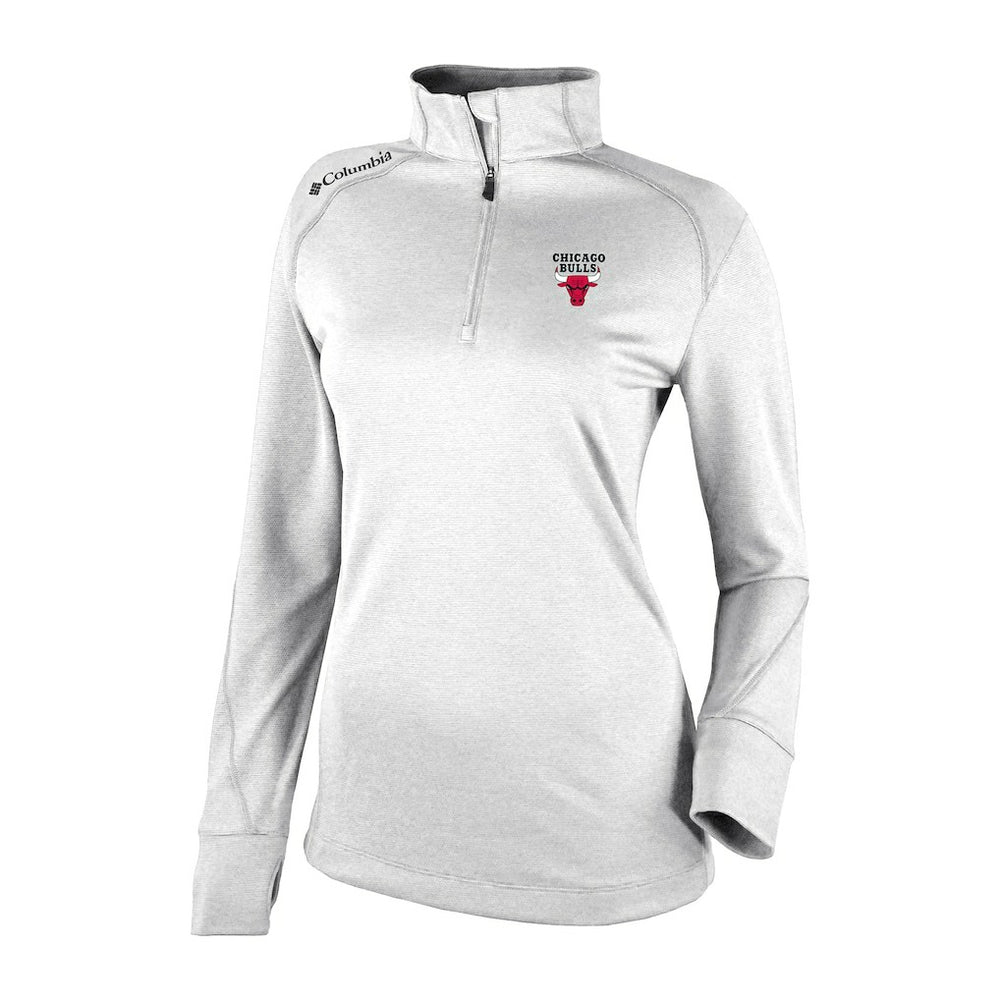 Chicago Bulls Women's Omni-Wick Shotgun 2.0 Quarter-Zip Pullover Top White - NBA