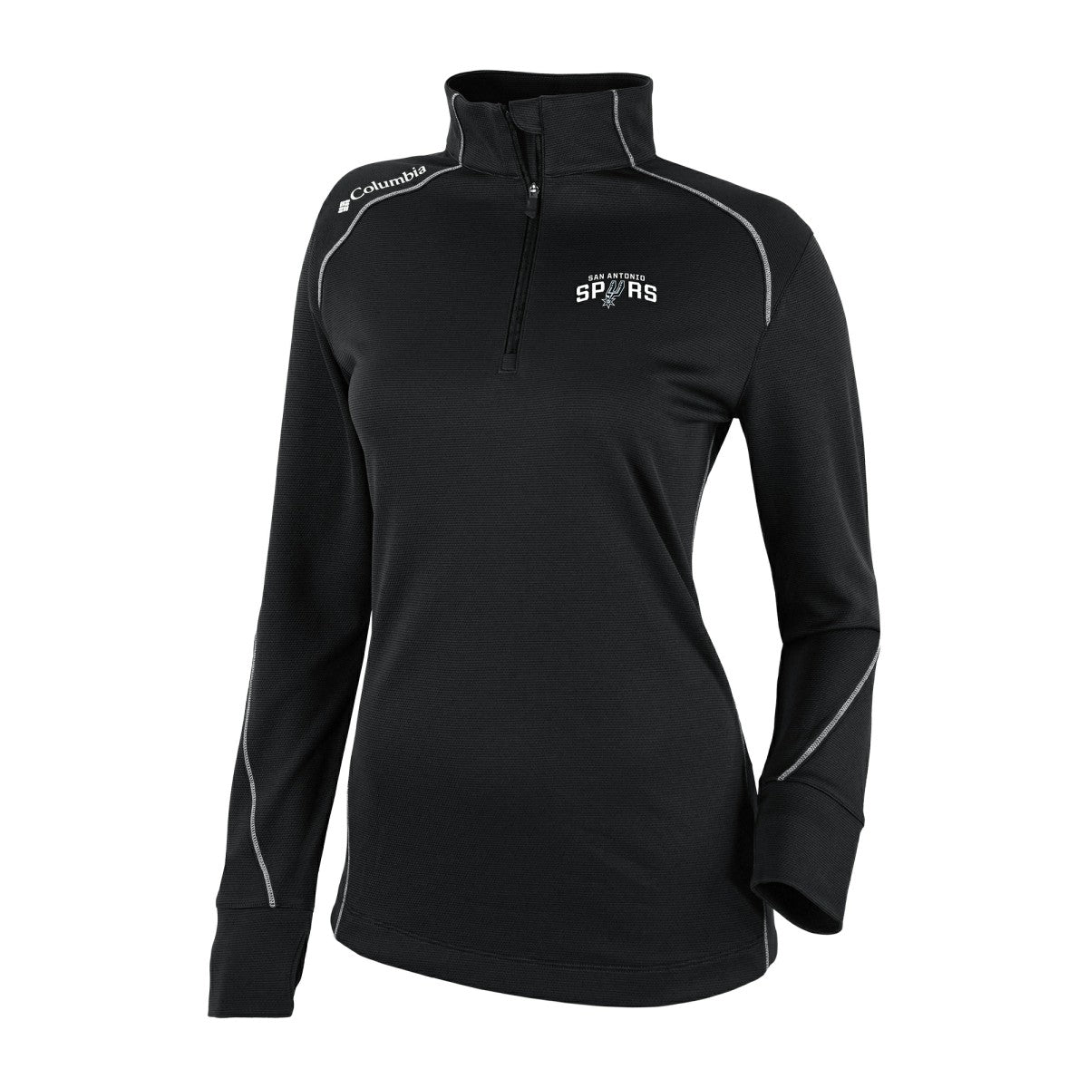San Antonio Spurs Women's Omni-Wick Shotgun 2.0 Quarter-Zip Pullover Top Black - NBA