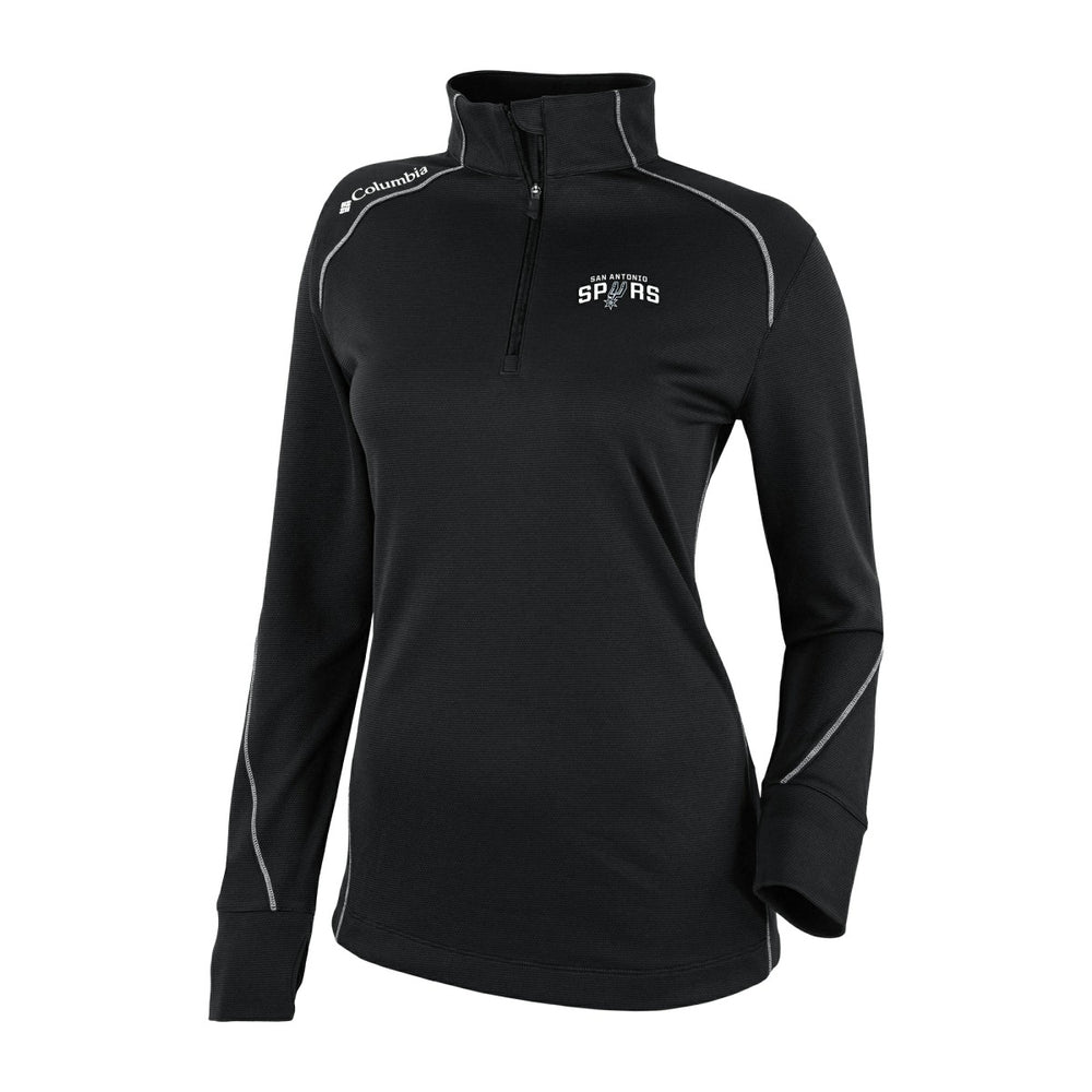 San Antonio Spurs Women's Omni-Wick Shotgun 2.0 Quarter-Zip Pullover Top Black - NBA