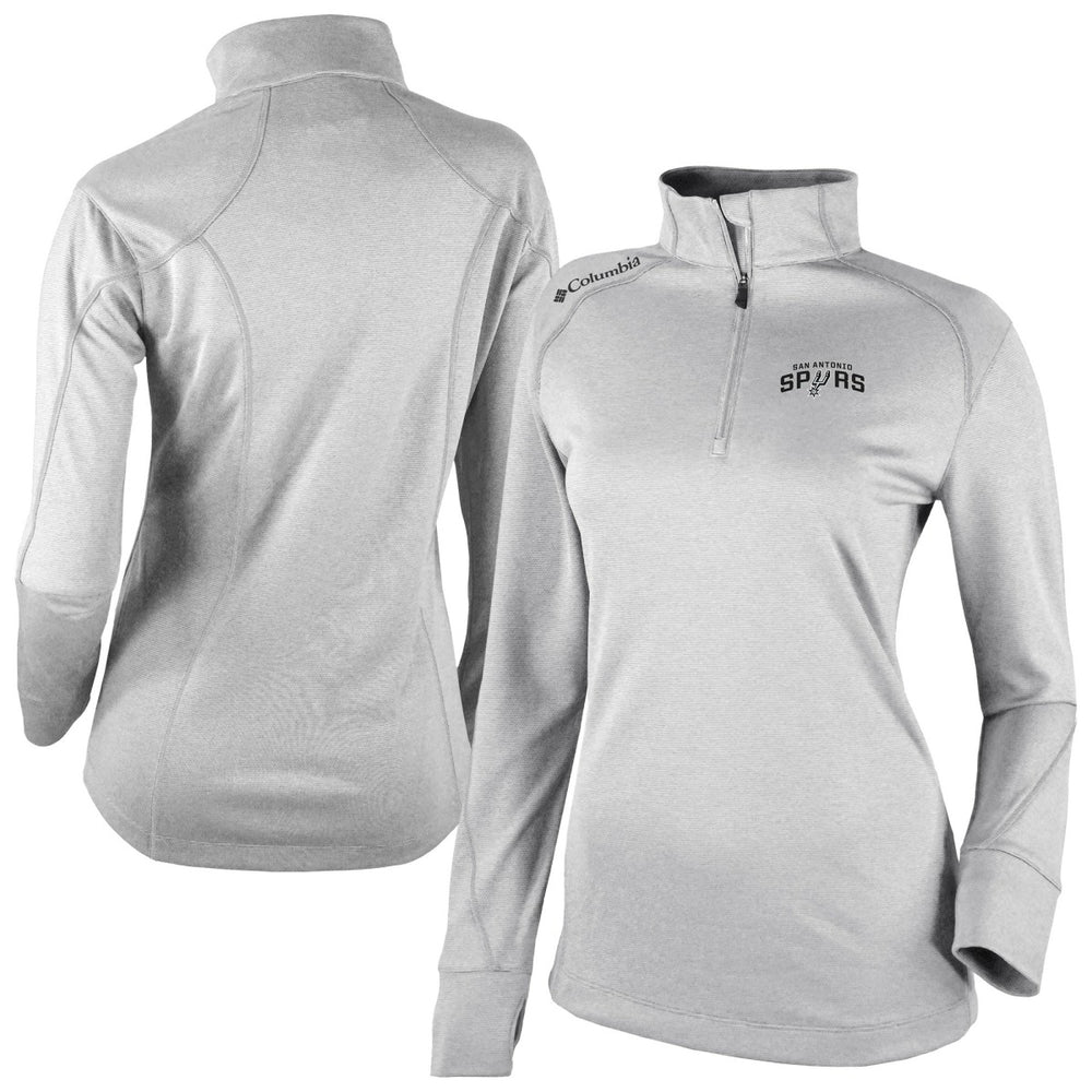 San Antonio Spurs Women's Omni-Wick Shotgun 2.0 Quarter-Zip Pullover Top Heather Gray - NBA