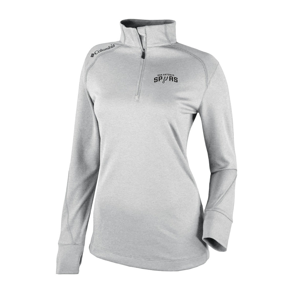 San Antonio Spurs Women's Omni-Wick Shotgun 2.0 Quarter-Zip Pullover Top Heather Gray - NBA