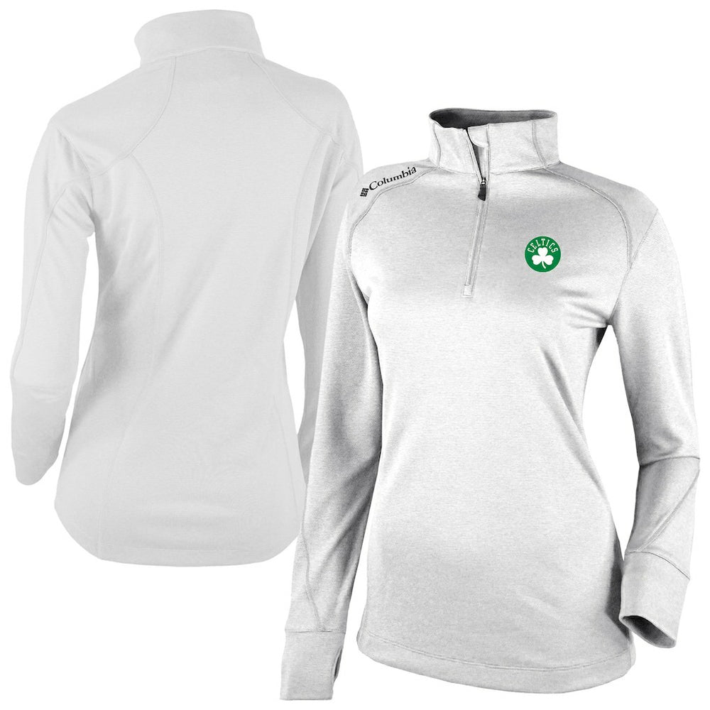 Boston Celtics Women's Omni-Wick Shotgun 2.0 Quarter-Zip Pullover Top White - NBA