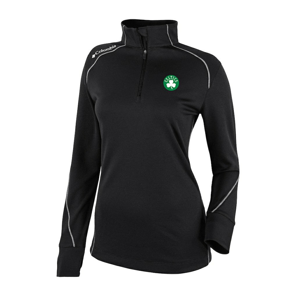 Boston Celtics Women's Omni-Wick Shotgun 2.0 Quarter-Zip Pullover Top Black - NBA