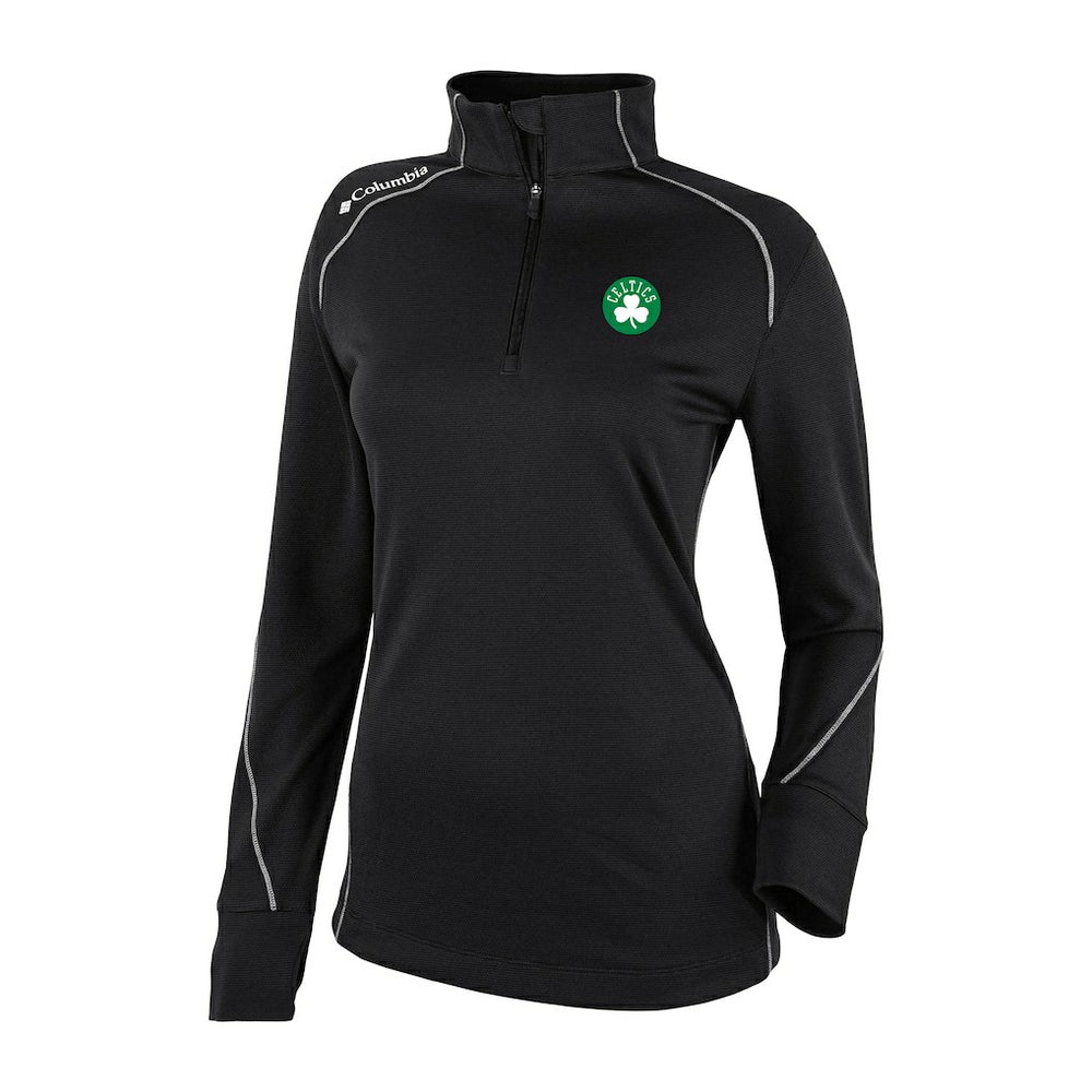 Boston Celtics Women's Omni-Wick Shotgun 2.0 Quarter-Zip Pullover Top Black - NBA