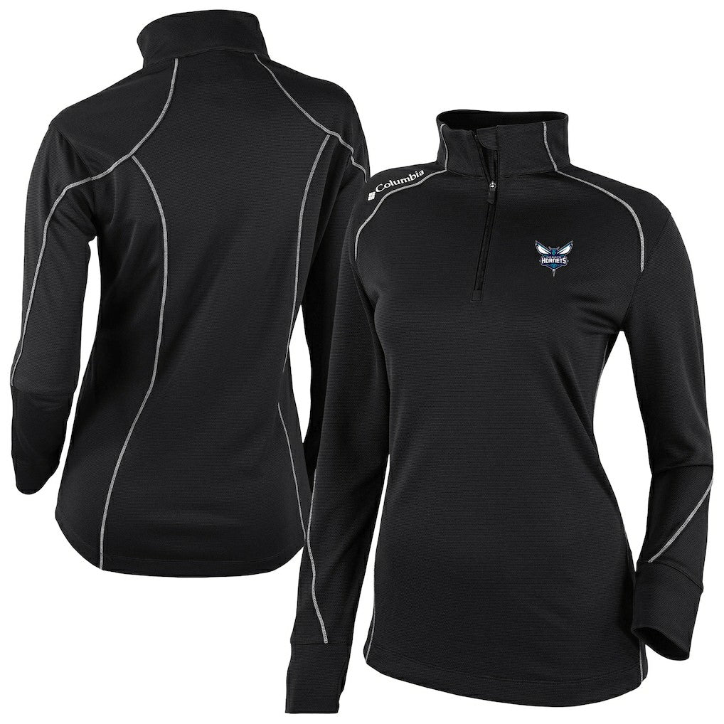 Charlotte Hornets Women's Omni-Wick Shotgun 2.0 Quarter-Zip Pullover Top Black - NBA