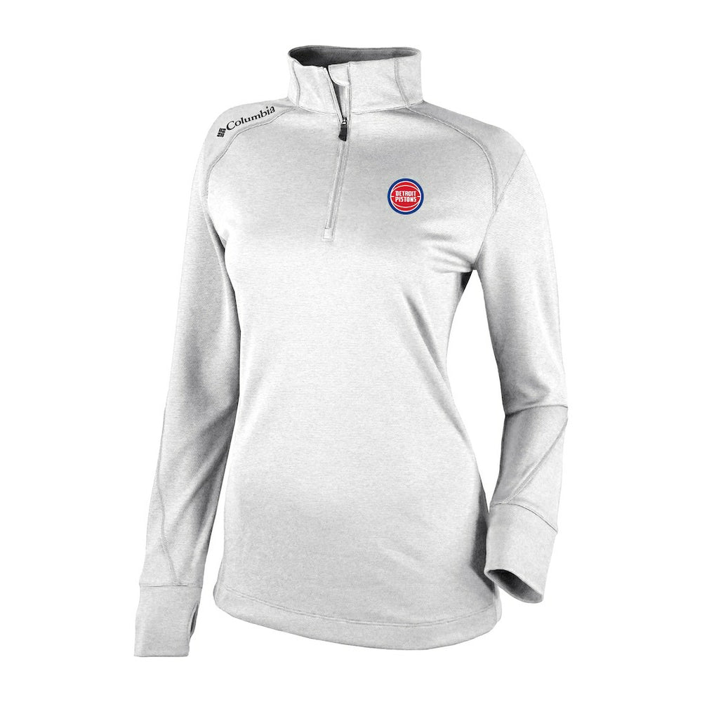 Detroit Pistons Women's Omni-Wick Shotgun 2.0 Quarter-Zip Pullover Top White - NBA