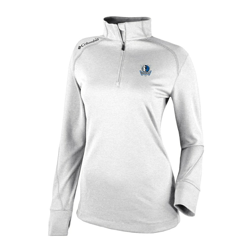 Dallas Mavericks Women's Omni-Wick Shotgun 2.0 Quarter-Zip Pullover Top White - NBA