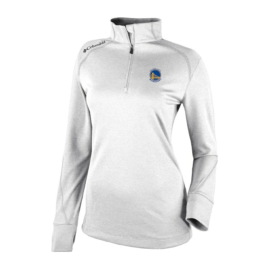 Golden State Warriors Women's Omni-Wick Shotgun 2.0 Quarter-Zip Pullover Top White - NBA