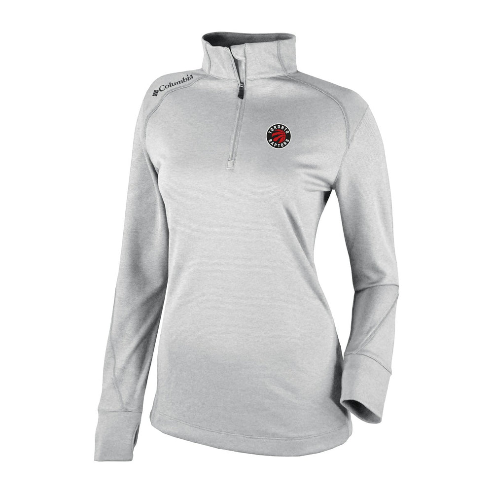 Toronto Raptors Women's Omni-Wick Shotgun 2.0 Quarter-Zip Pullover Top Heather Gray - NBA