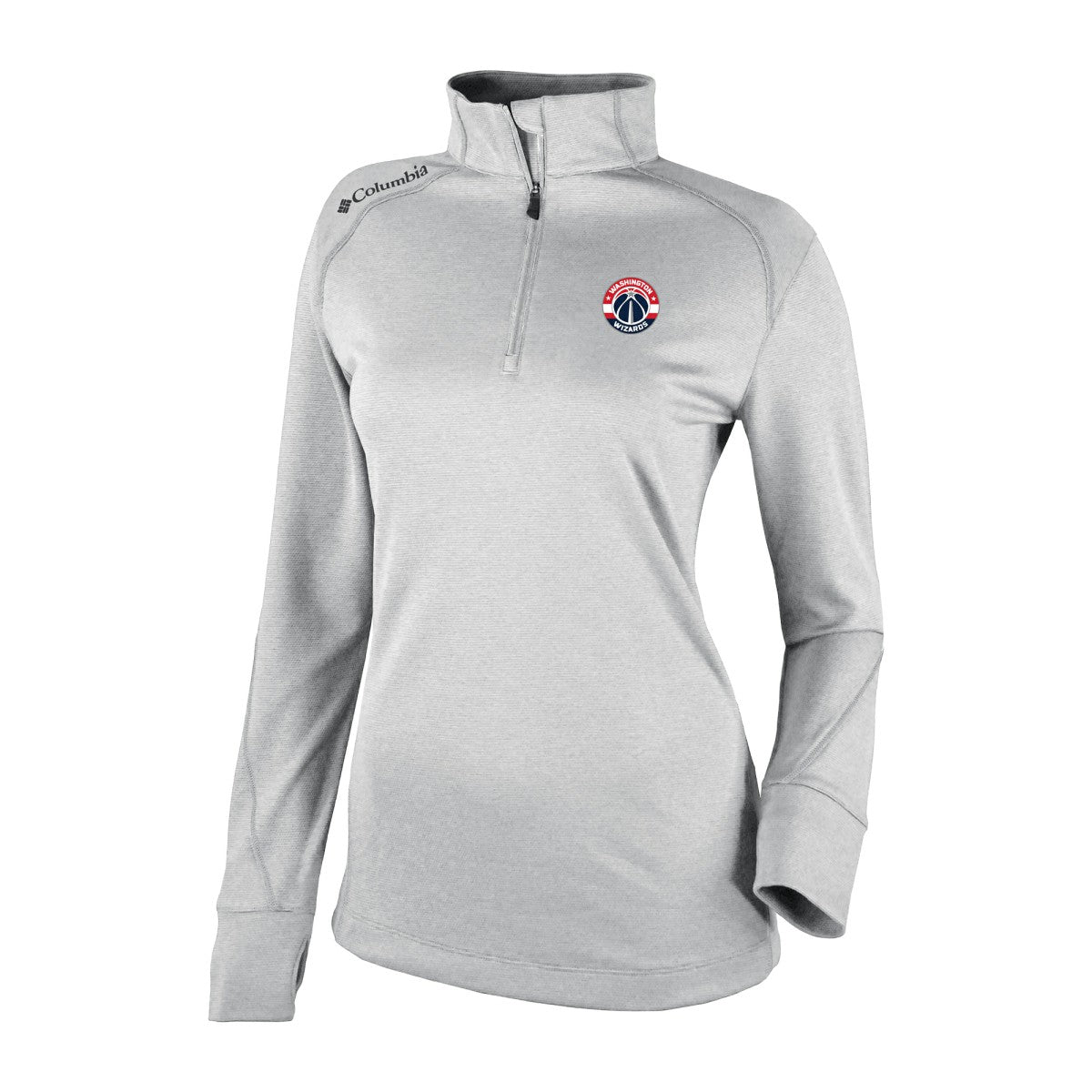 Washington Wizards Women's Omni-Wick Shotgun 2.0 Quarter-Zip Pullover Top Heather Gray - NBA