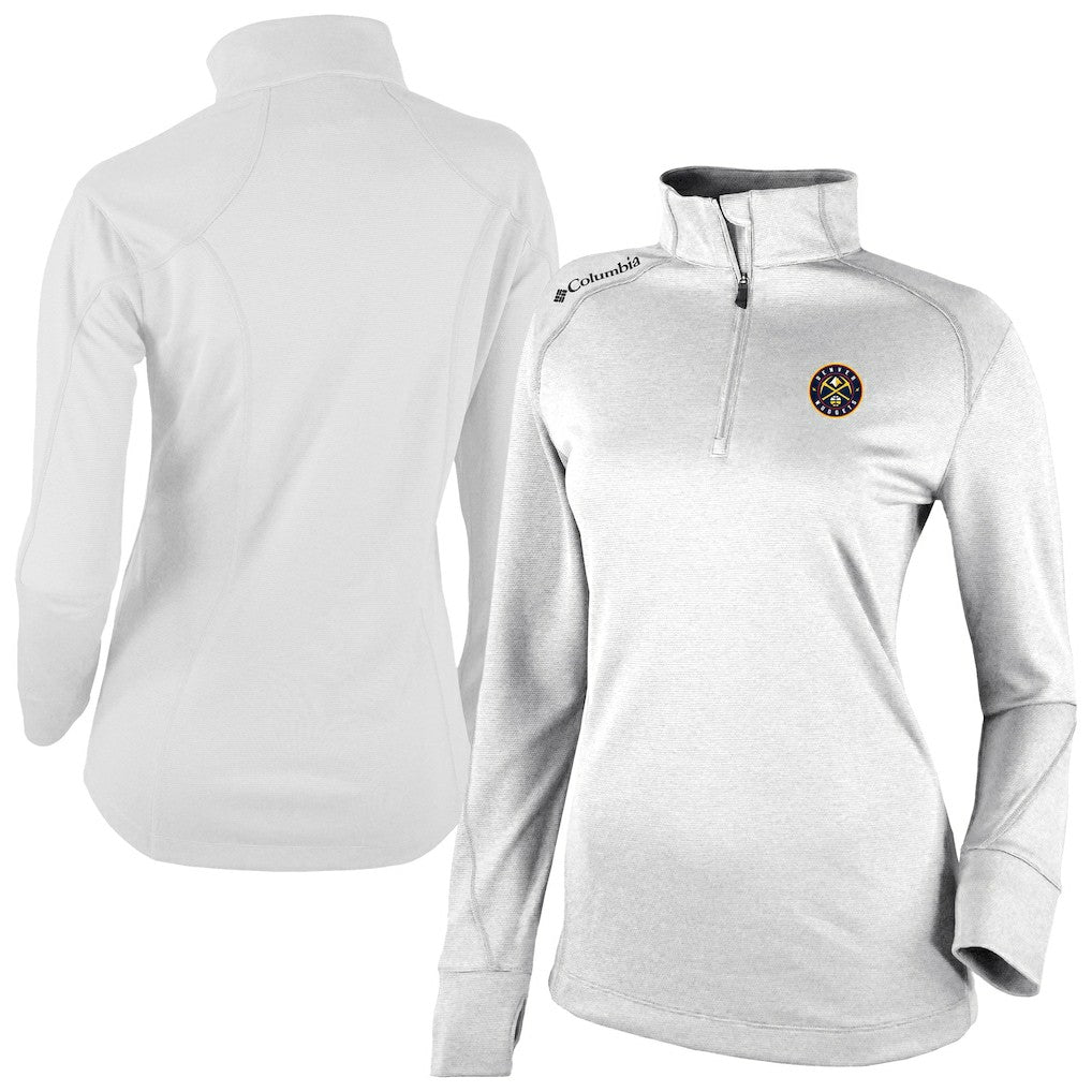 Denver Nuggets Women's Omni-Wick Shotgun 2.0 Quarter-Zip Pullover Top White - NBA
