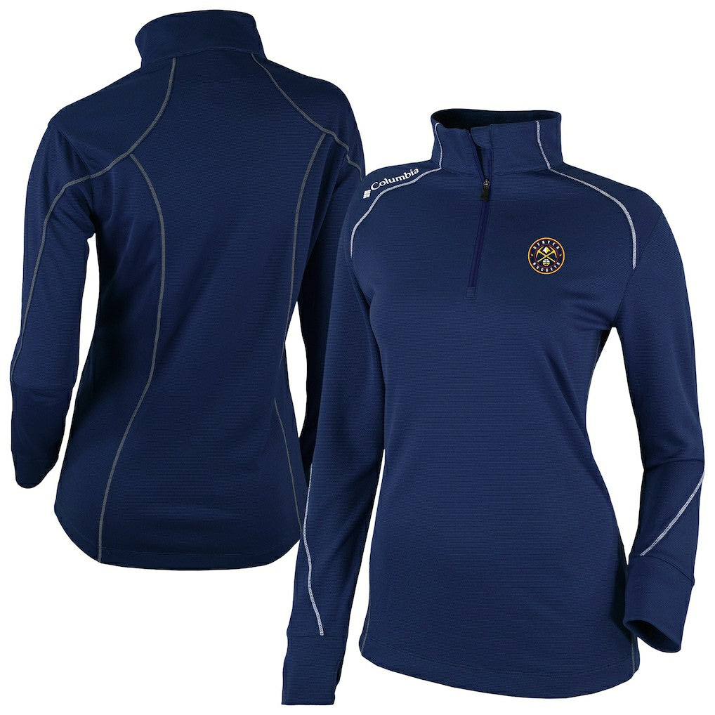 Denver Nuggets Women's Omni-Wick Shotgun 2.0 Quarter-Zip Pullover Top Navy - NBA