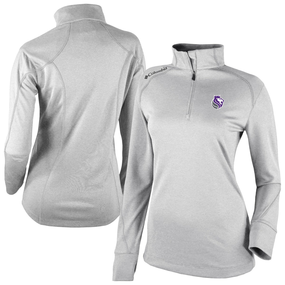 Sacramento Kings Women's Omni-Wick Shotgun 2.0 Quarter-Zip Pullover Top Heather Gray - NBA