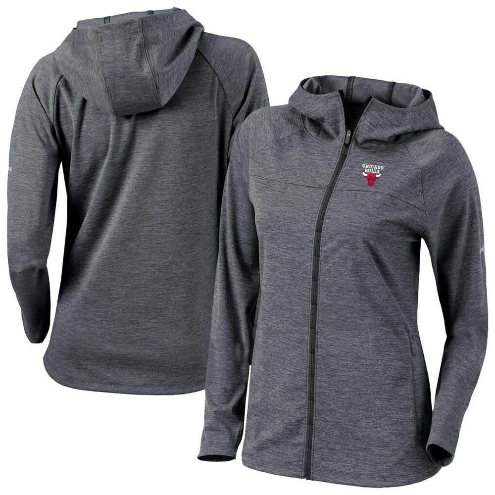 Chicago Bulls Women's Omni-Wick Half Shot Full-Zip Hooded Jacket Black - NBA