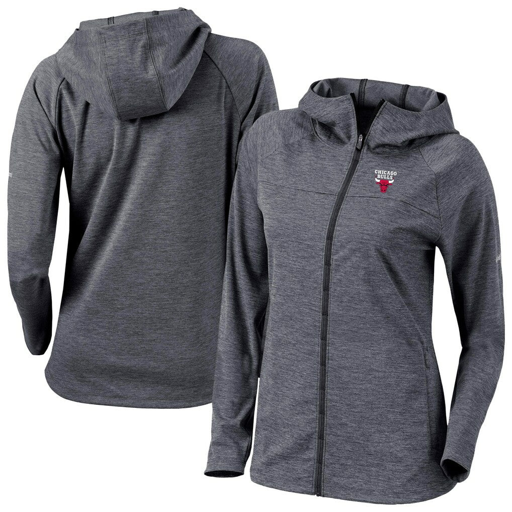 Chicago Bulls Women's Omni-Wick Half Shot Full-Zip Hooded Jacket Black - NBA