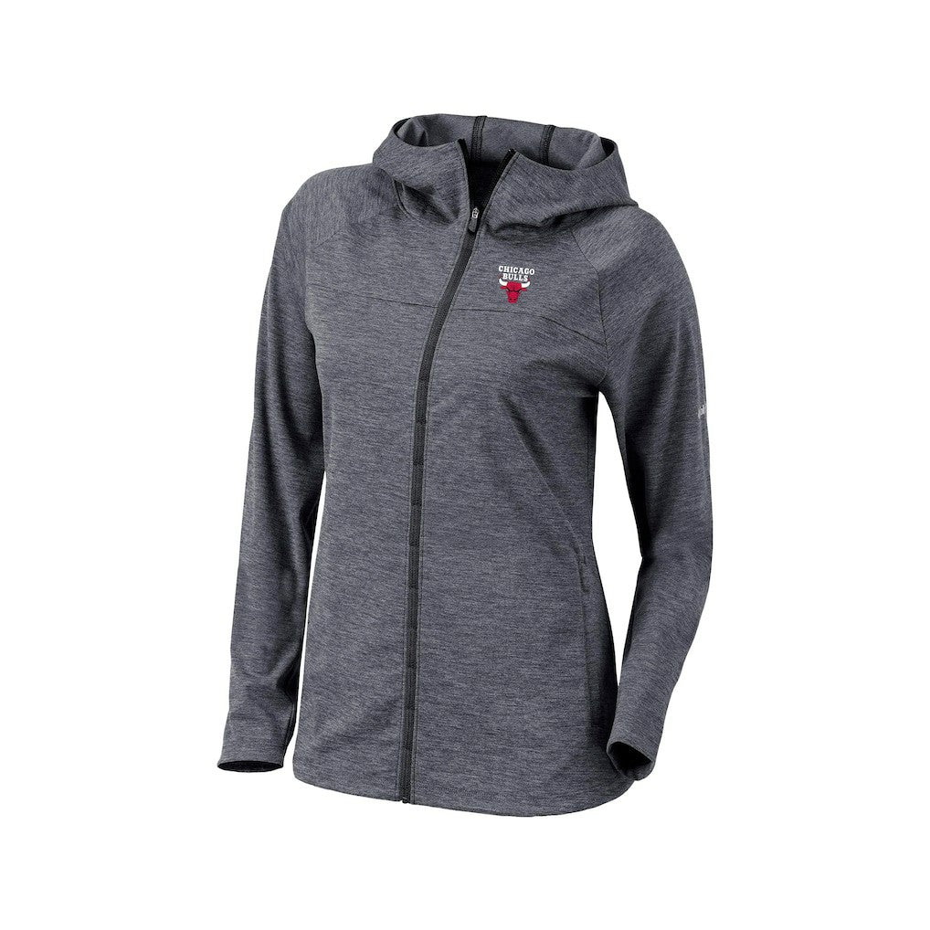Chicago Bulls Women's Omni-Wick Half Shot Full-Zip Hooded Jacket Black - NBA