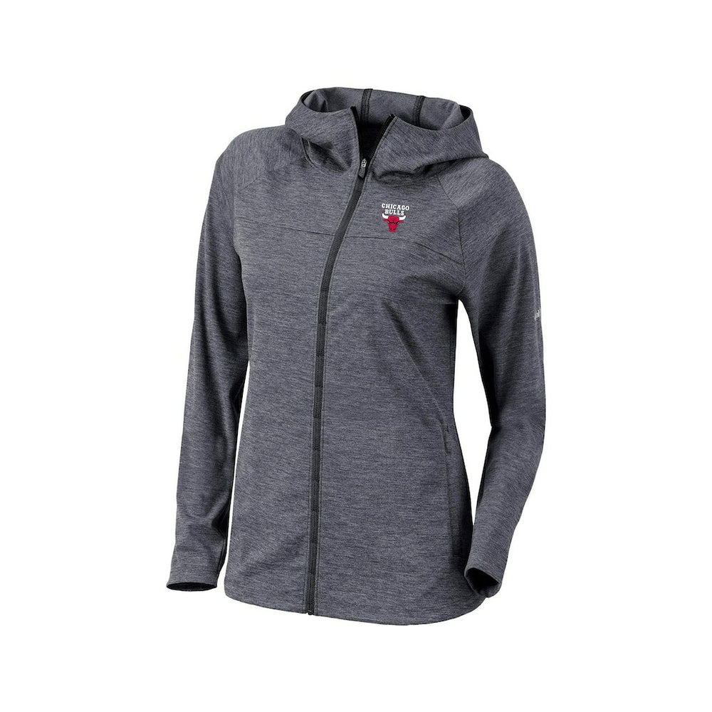 Chicago Bulls Women's Omni-Wick Half Shot Full-Zip Hooded Jacket Black - NBA