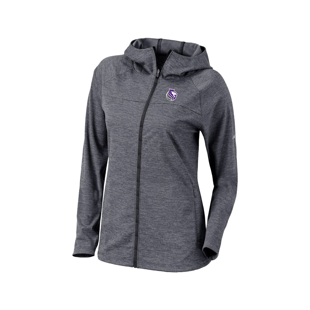 Sacramento Kings Women's Omni-Wick Half Shot Full-Zip Hooded Jacket Black - NBA