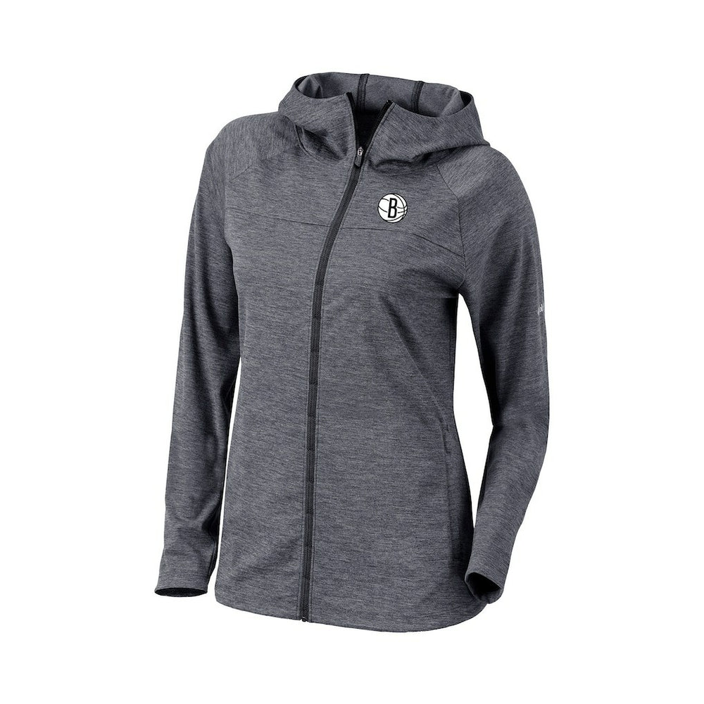 Brooklyn Nets Women's Omni-Wick Half Shot Full-Zip Hooded Jacket Black - NBA