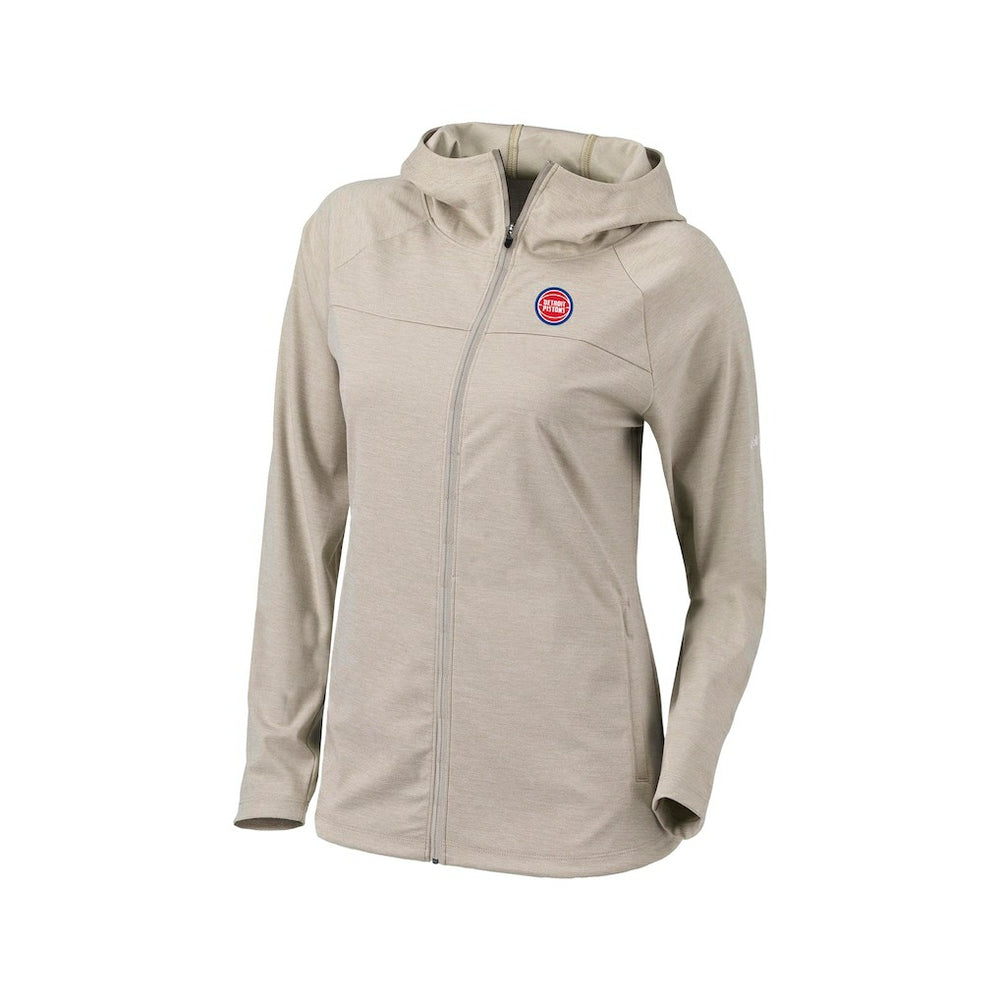 Detroit Pistons Women's Omni-Wick Half Shot Full-Zip Hooded Jacket Tan - NBA
