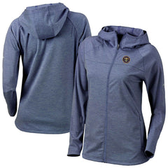 Denver Nuggets Women's Omni-Wick Half Shot Full-Zip Hooded Jacket Navy - NBA
