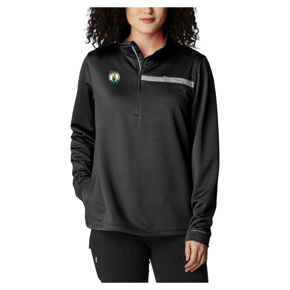 Boston Celtics Women's Skiff Guide Fleece Pullover Top Black - NBA