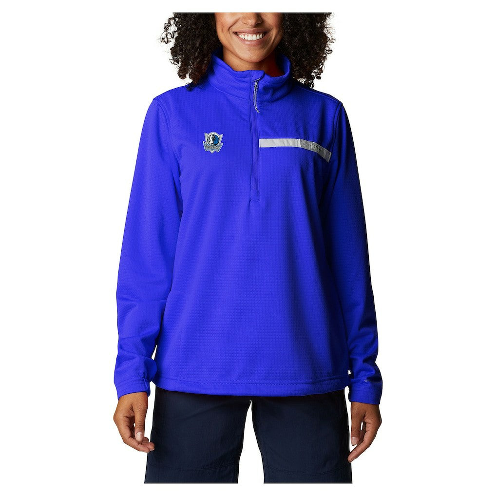 Dallas Mavericks Women's Skiff Guide Fleece Pullover Top Blue - NBA
