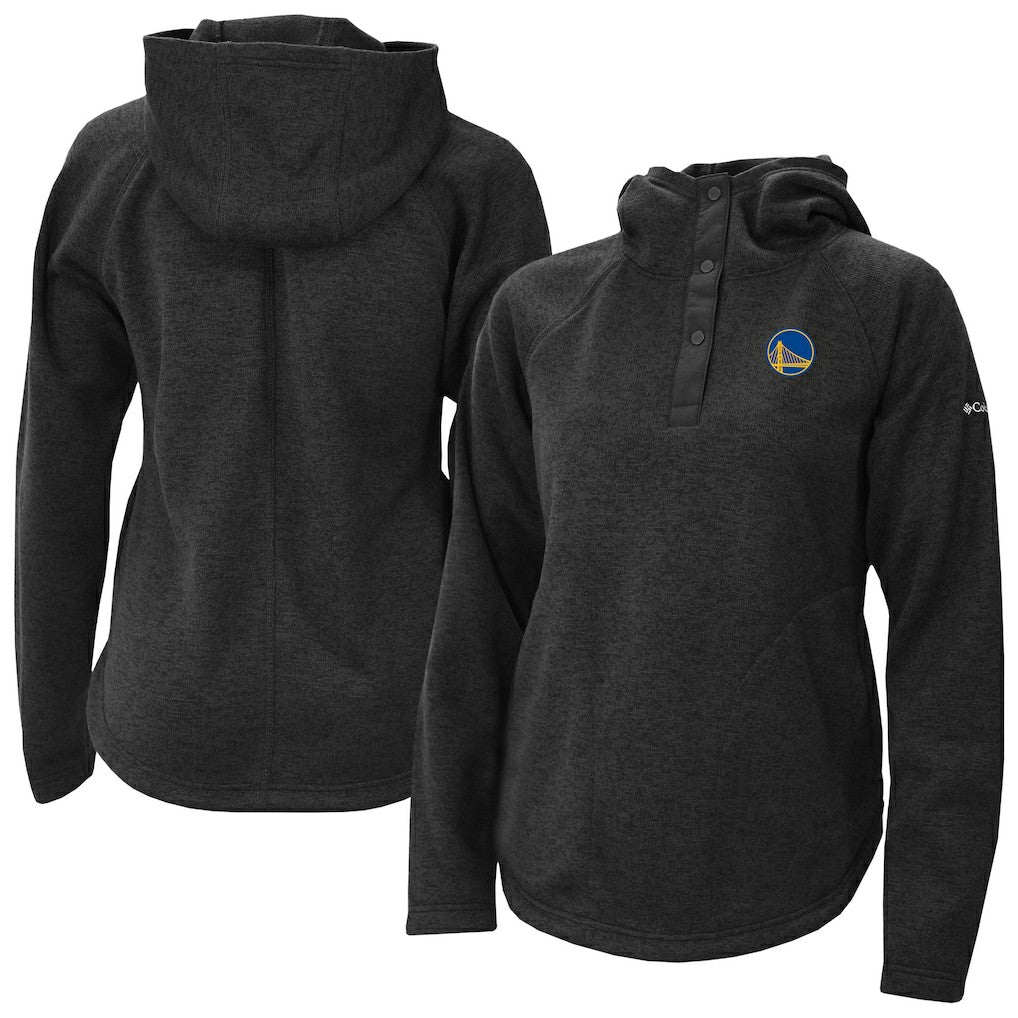 Golden State Warriors Women's Sweater Weather Quarter-Snap Hoodie Black - NBA