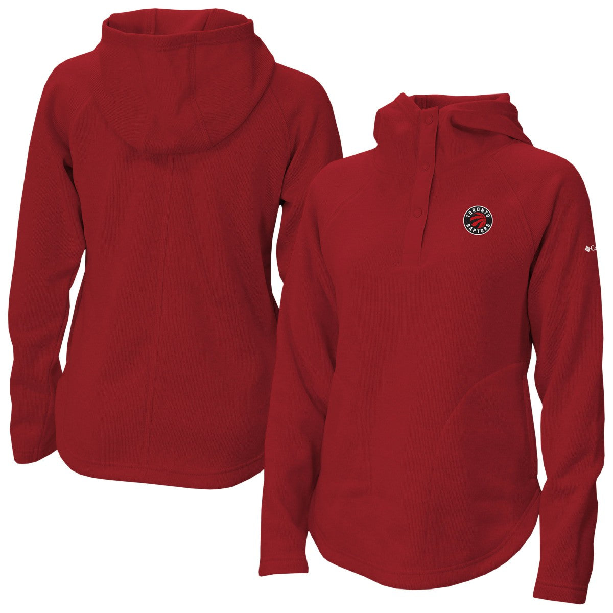 Toronto Raptors Women's Sweater Weather Quarter-Snap Hoodie Red - NBA