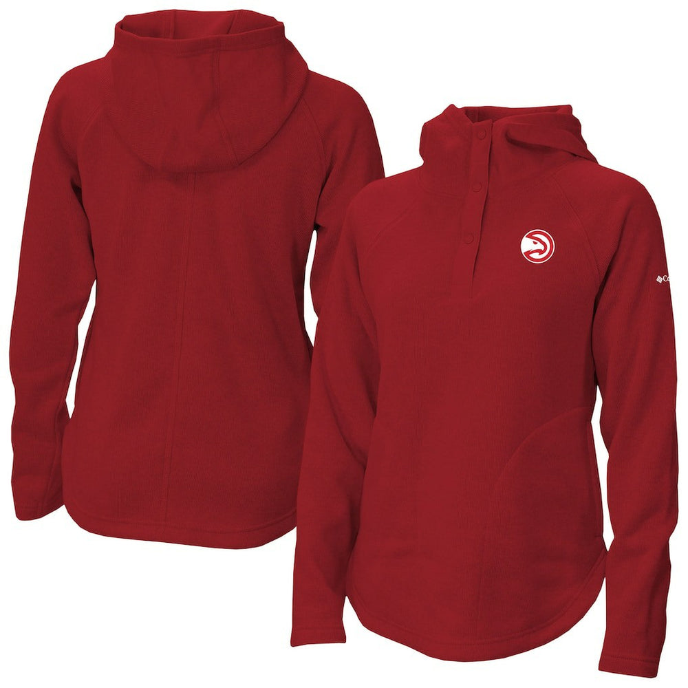 Atlanta Hawks Women's Sweater Weather Quarter-Snap Hoodie Red - NBA
