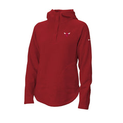 Chicago Bulls Women's Sweater Weather Quarter-Snap Hoodie Red - NBA