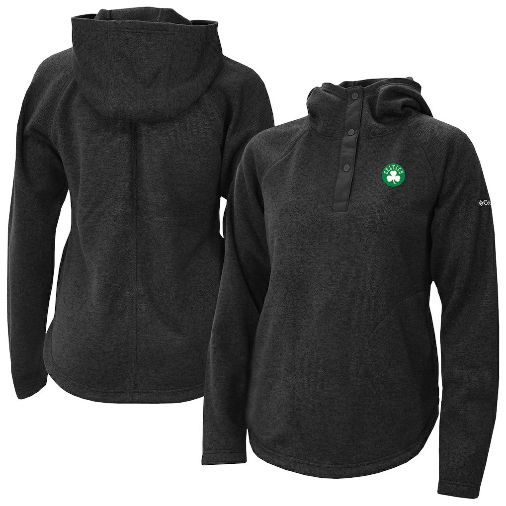 Boston Celtics Women's Sweater Weather Quarter-Snap Hoodie Black - NBA