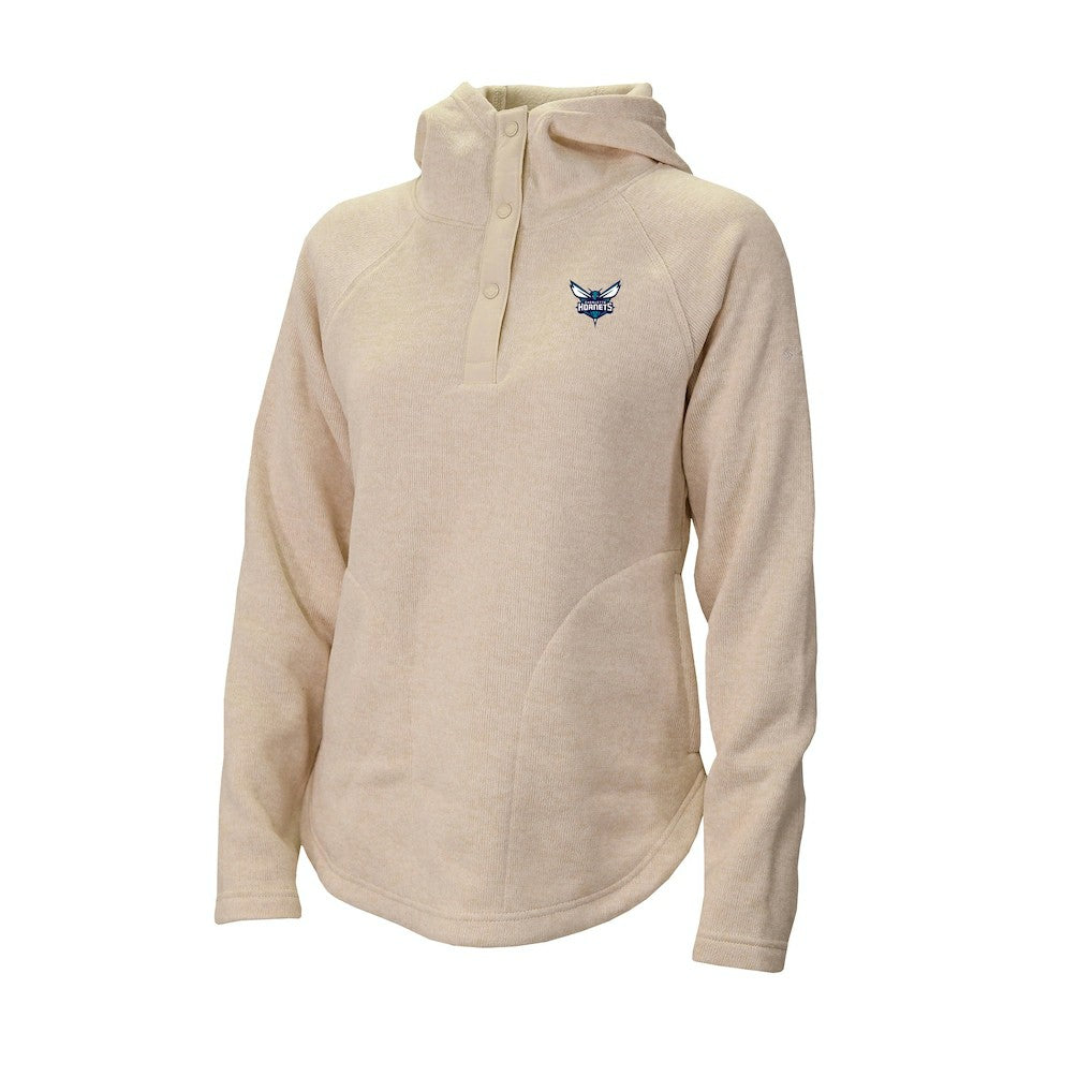 Charlotte Hornets Women's Sweater Weather Quarter-Snap Hoodie White - NBA