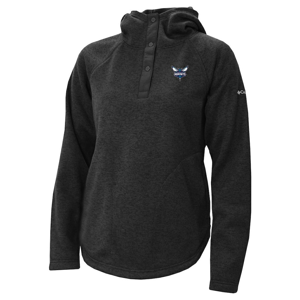 Charlotte Hornets Women's Sweater Weather Quarter-Snap Hoodie Black - NBA