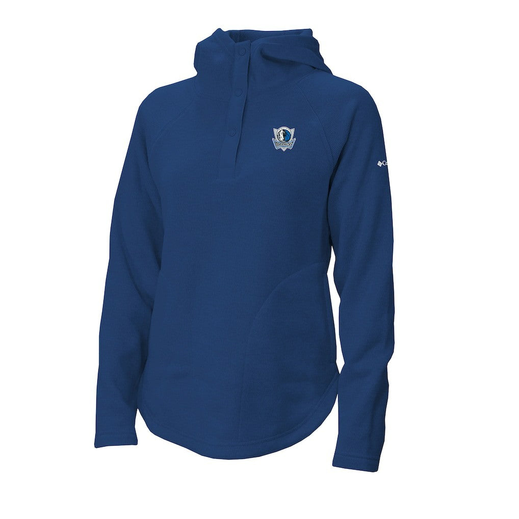 Dallas Mavericks Women's Sweater Weather Quarter-Snap Hoodie Blue - NBA