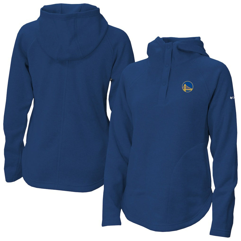 Golden State Warriors Women's Sweater Weather Quarter-Snap Hoodie Royal - NBA