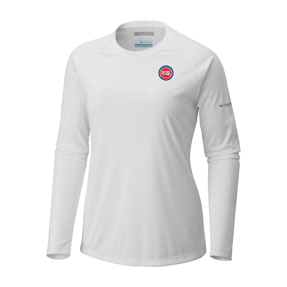 Detroit Pistons Women's Tidal Tee II Long Sleeve T-Shirt White - NBA