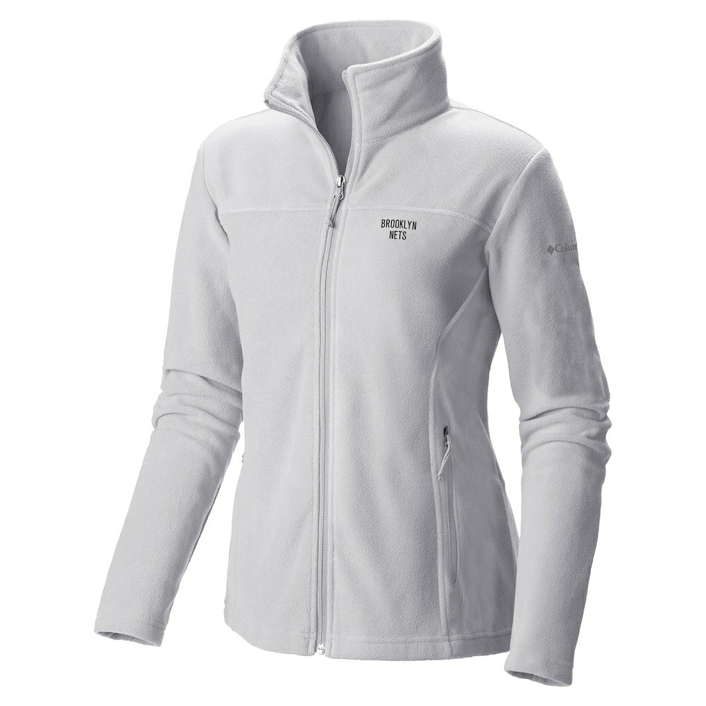 Brooklyn Nets Women's Give & Go II Fleece Full-Zip Jacket White - NBA