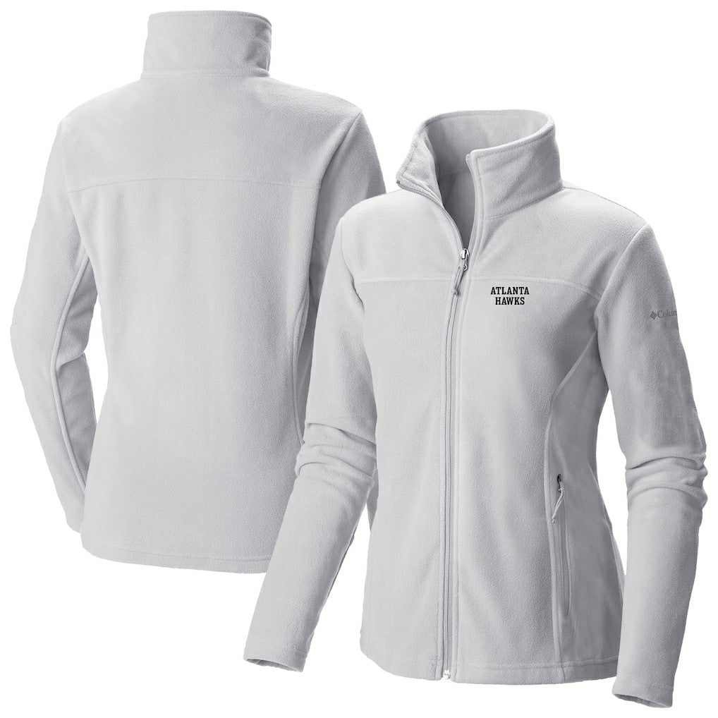 Atlanta Hawks Women's Give & Go II Fleece Full-Zip Jacket White - NBA