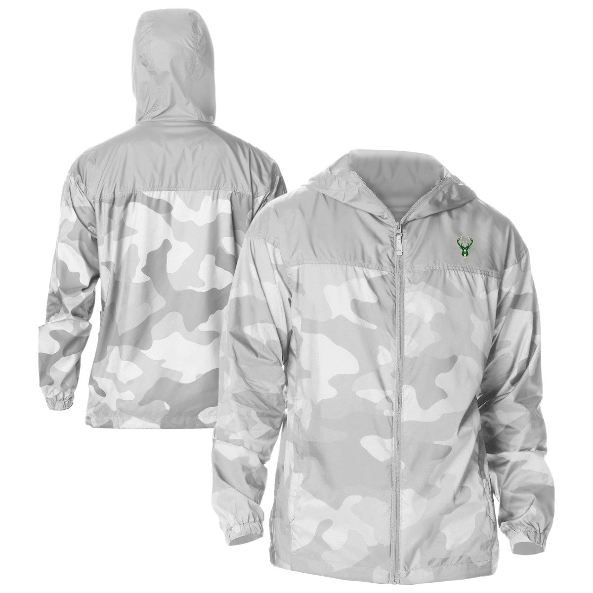 Milwaukee Bucks Flash Challenger Windbreaker Jacket Gray - NBA