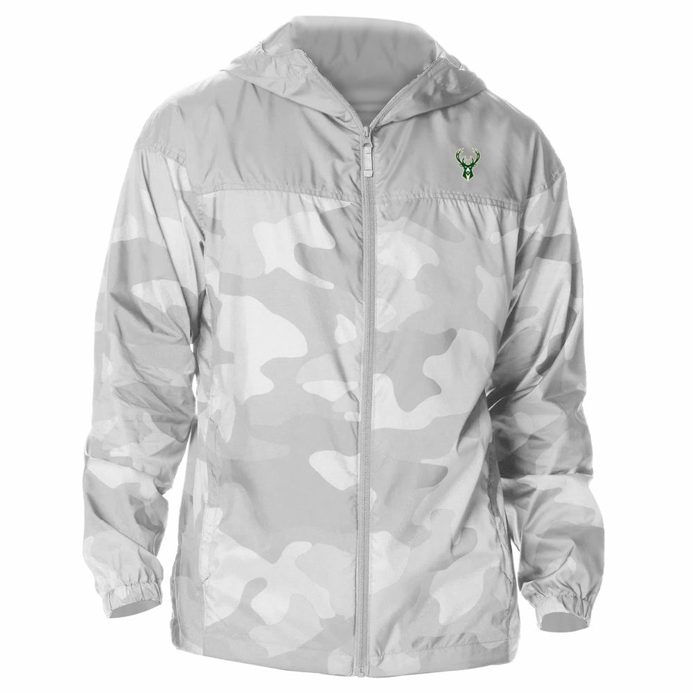 Milwaukee Bucks Flash Challenger Windbreaker Jacket Gray - NBA