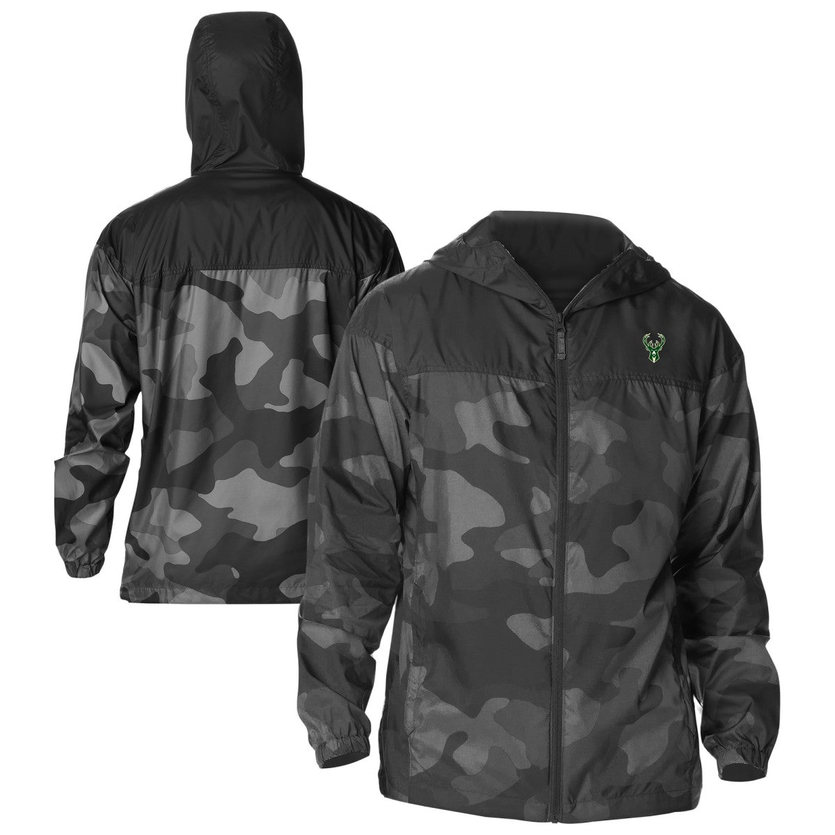 Milwaukee Bucks Flash Challenger Windbreaker Jacket Black - NBA