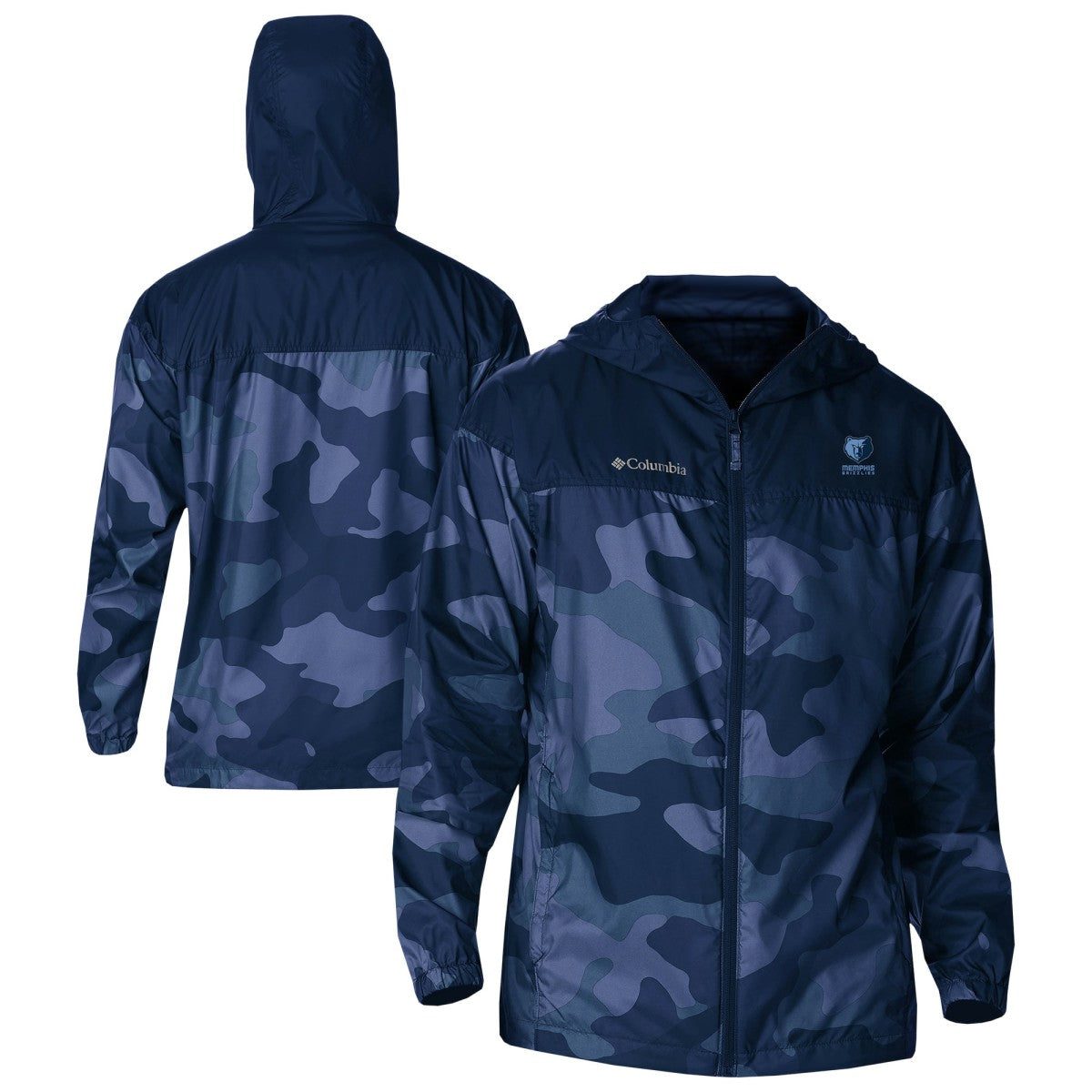 Memphis Grizzlies Flash Challenger Windbreaker Jacket Navy - NBA