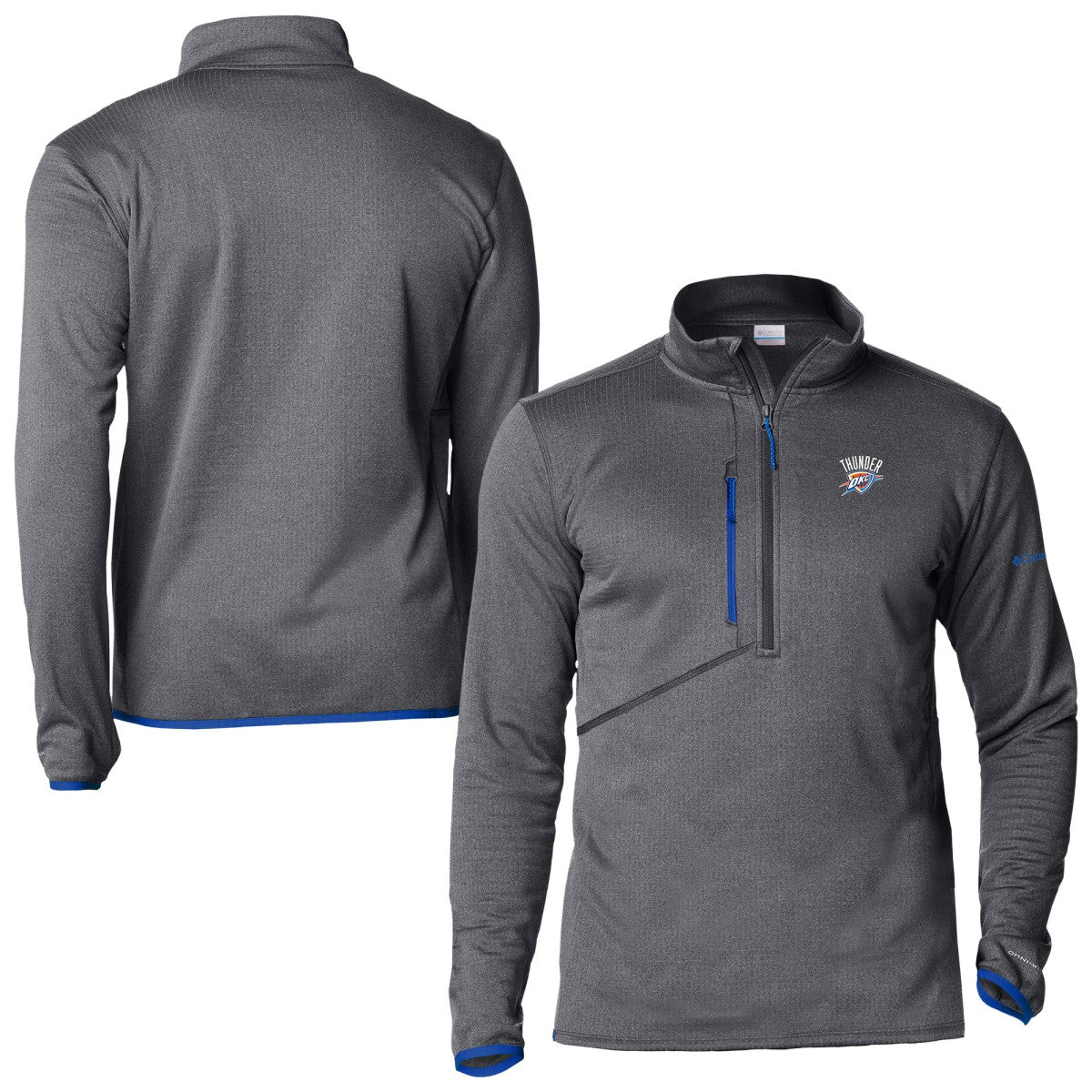 Oklahoma City Thunder Park View Fleece Half-Zip Top Blue - NBA