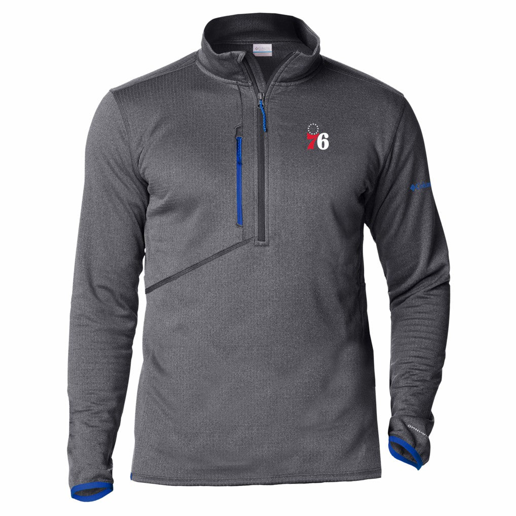 Philadelphia 76ers Park View Fleece Half-Zip Top Blue - NBA