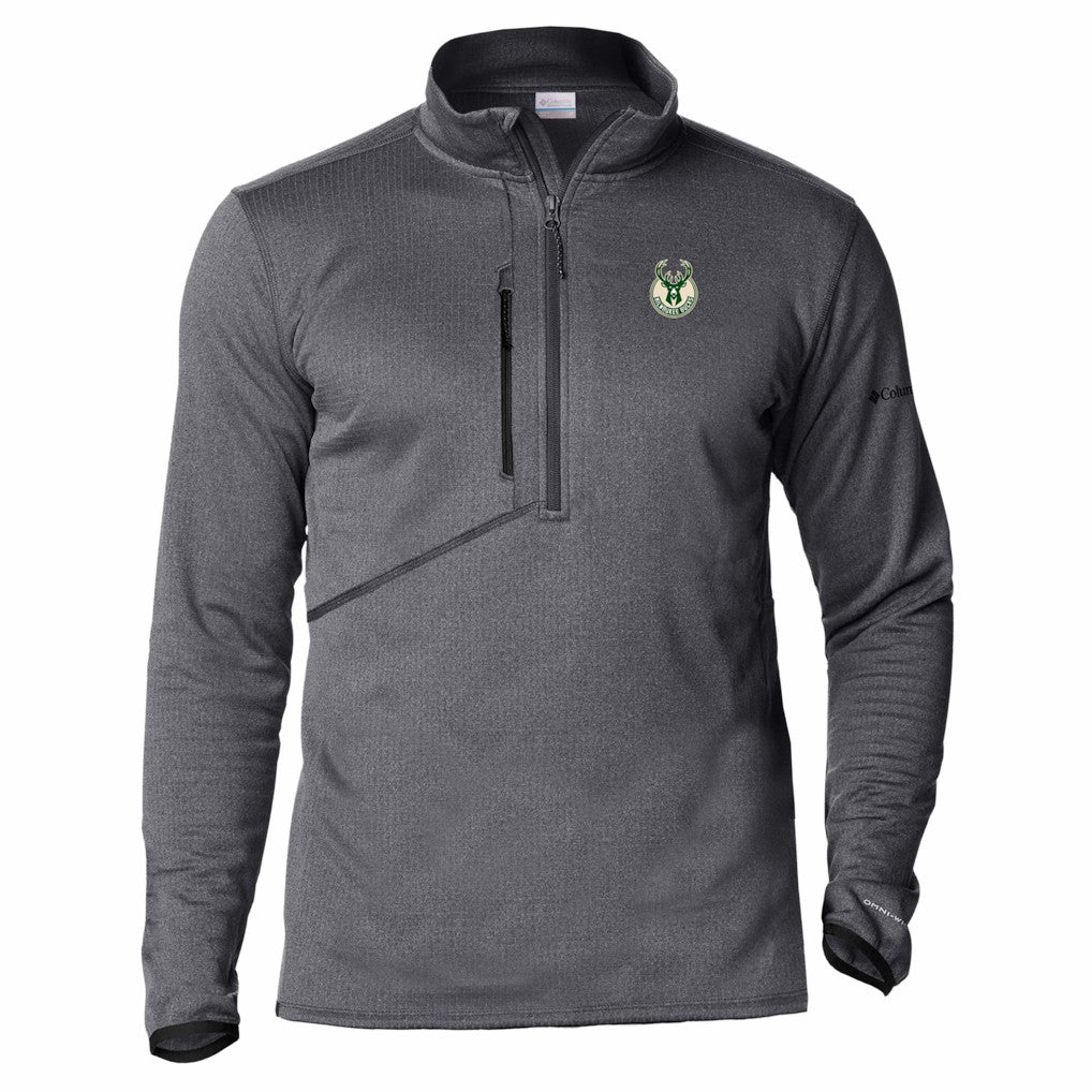 Milwaukee Bucks Park View Fleece Half-Zip Top Black - NBA