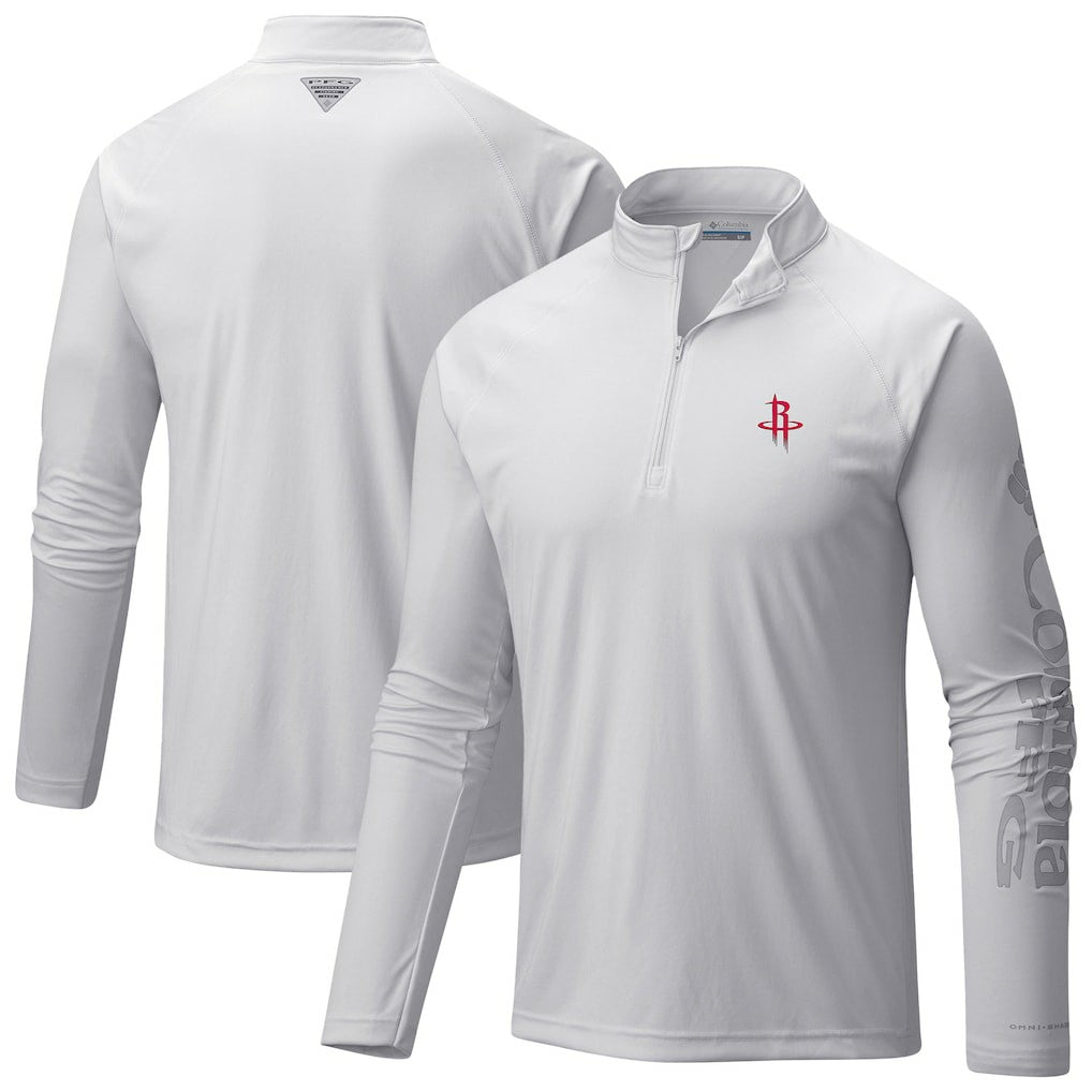 Houston Rockets PFG Terminal Tackle Quarter-Zip Top White - NBA
