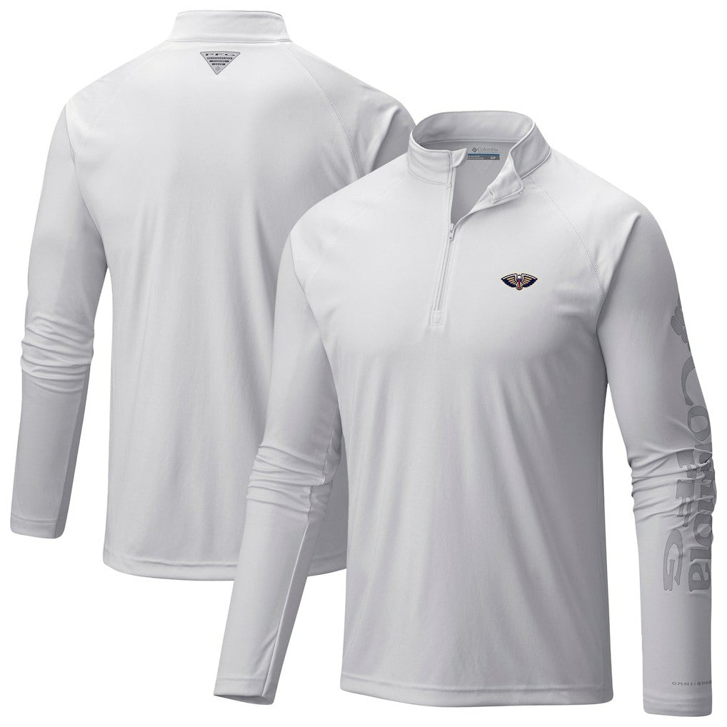 New Orleans Pelicans PFG Terminal Tackle Quarter-Zip Top White - NBA
