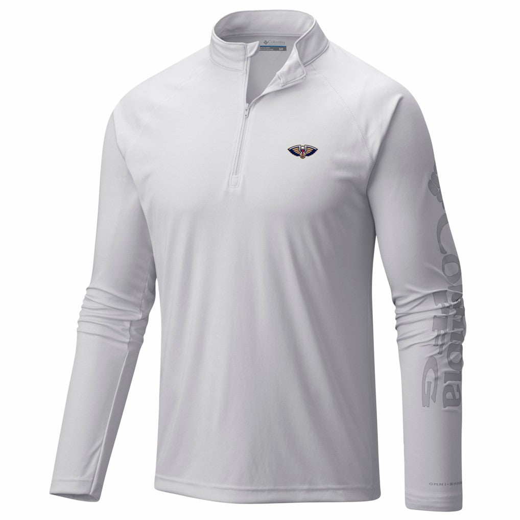 New Orleans Pelicans PFG Terminal Tackle Quarter-Zip Top White - NBA
